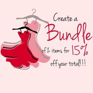 Bundle 2 items for 15% off your total.